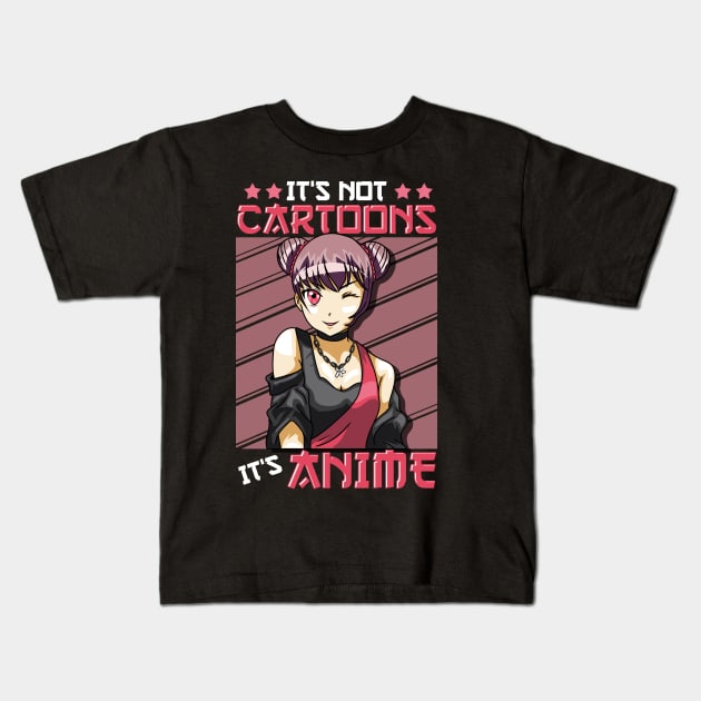 Cute & Funny It's Not Cartoons It's Anime Obsessed Kids T-Shirt by theperfectpresents
